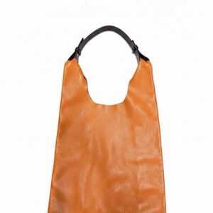 Jil Sander Leather Shoulder Tote Bag.  Vintage